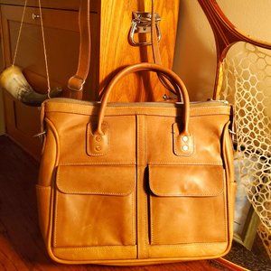 JW Hulme Excursion Handbag Heritage Leather EUC